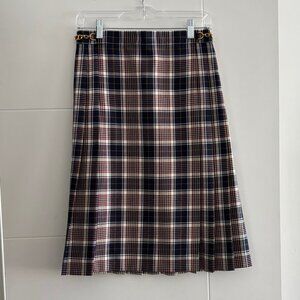 Tory Burch Pleated Plaid Skirt Sz 4